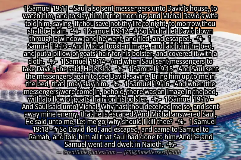 Image for 1 SAMUEL 19:11-18 Bible verse