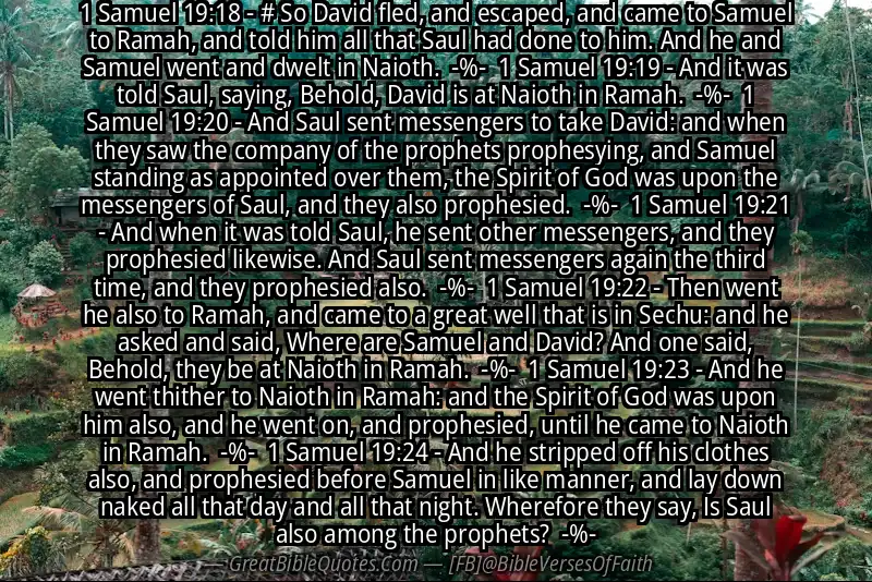 Image for 1 SAMUEL 19:18-24 Bible verse