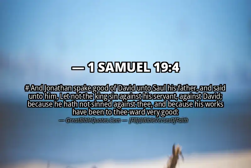 1 SAMUEL 19:4 Verse