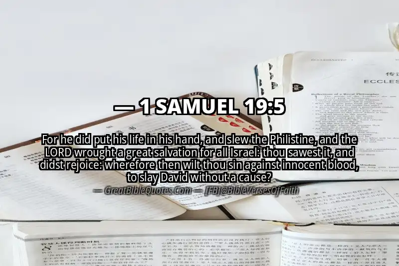 1 SAMUEL 19:5 Verse Image