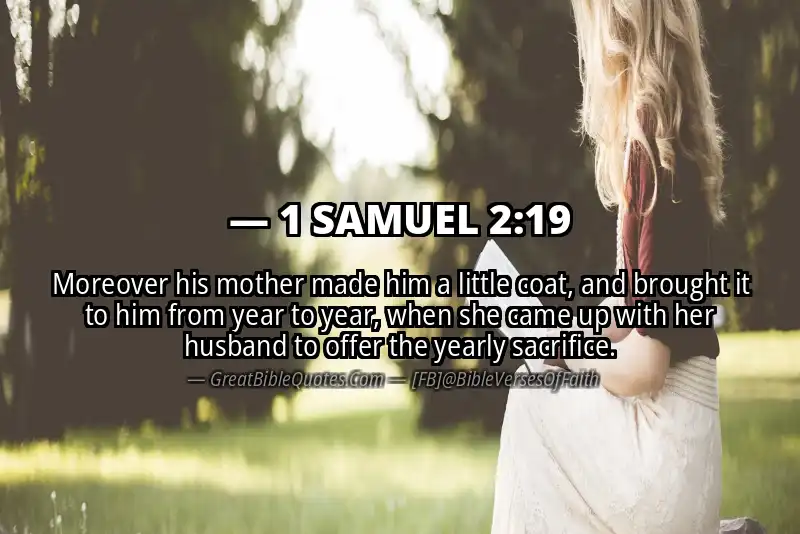 Bible verse: 1 SAMUEL 2:19 Image