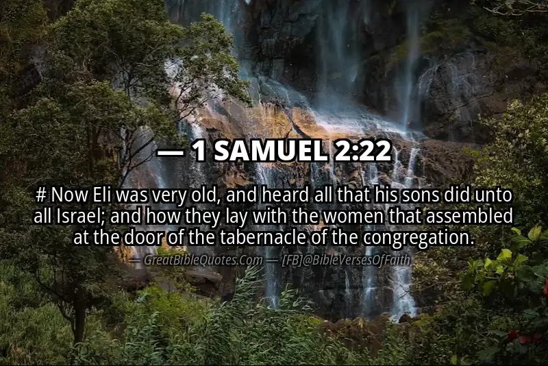 Bible verse: 1 SAMUEL 2:22 Image