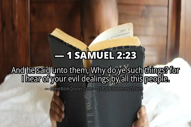 Bible verse: 1 SAMUEL 2:23 Image