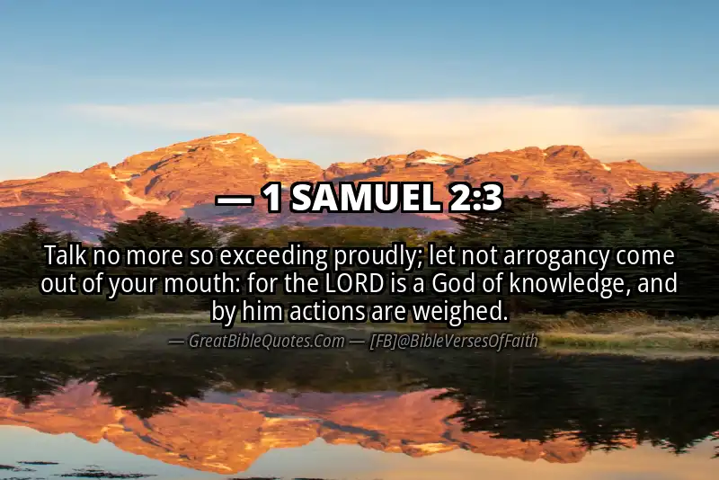Bible verse: 1 SAMUEL 2:3 Image