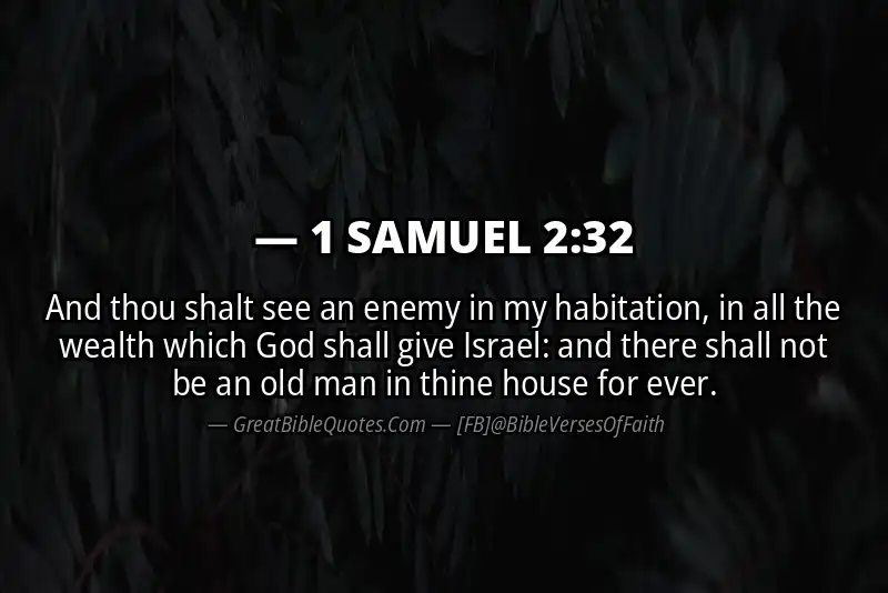 Bible verse: 1 SAMUEL 2:32 Image