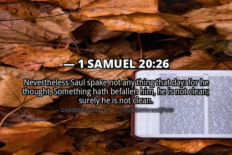 Bible verse: 1 SAMUEL 20:26 Image