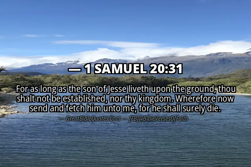 1 SAMUEL 20:31 Verse