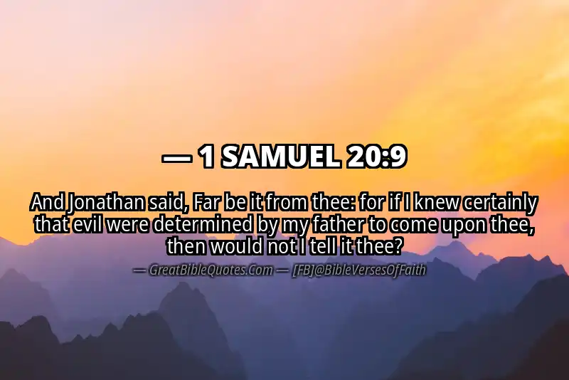 1 SAMUEL 20:9 Verse Image