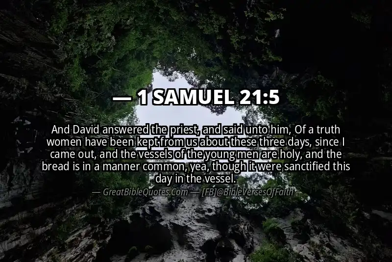 Bible verse: 1 SAMUEL 21:5 Image