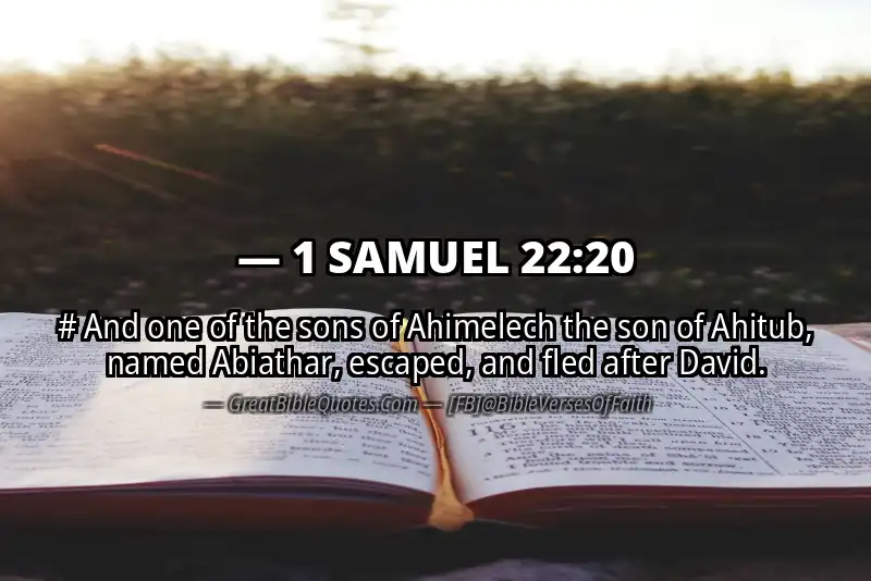 Bible verse: 1 SAMUEL 22:20 Image