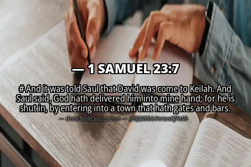 Bible verse: 1 SAMUEL 23:7 Image