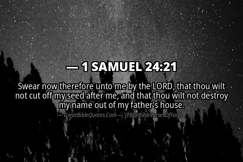Bible verse: 1 SAMUEL 24:21 Image
