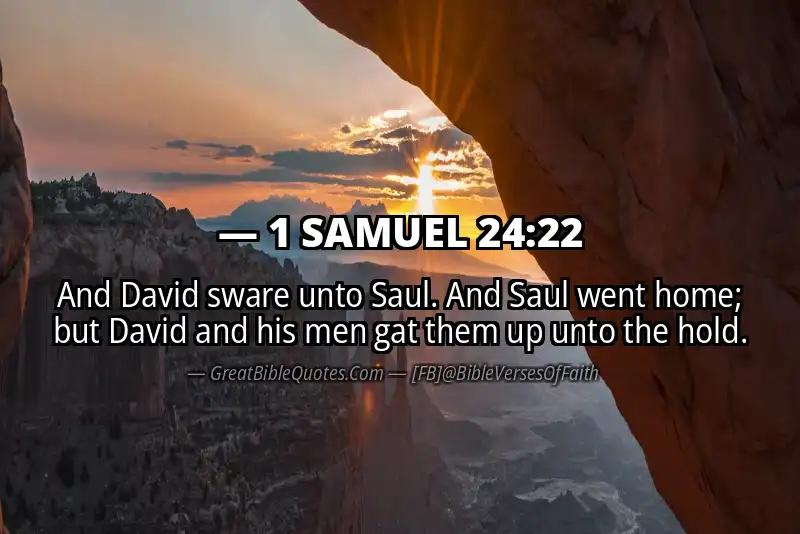 Bible verse: 1 SAMUEL 24:22 Image