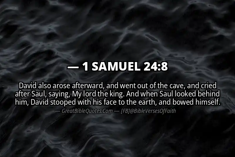 Bible verse: 1 SAMUEL 24:8 Image