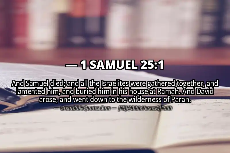 Bible verse: 1 SAMUEL 25:1 Image