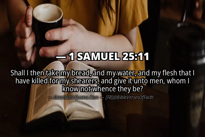 1 SAMUEL 25:11 Verse