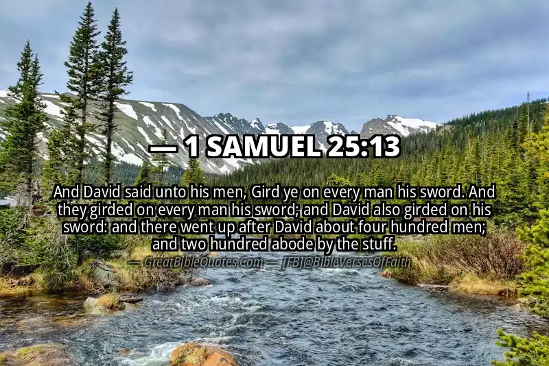 1 SAMUEL 25:13 Verse