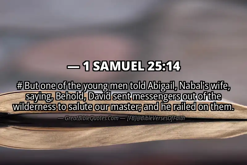 1 SAMUEL 25:14 Verse