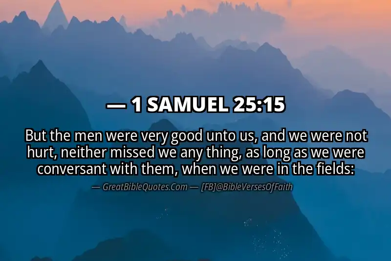 1 SAMUEL 25:15 Verse