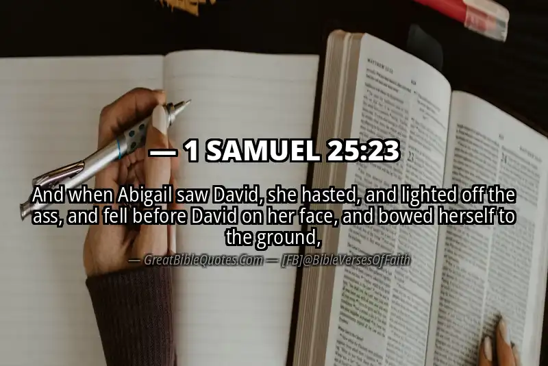 Bible verse: 1 SAMUEL 25:23 Image