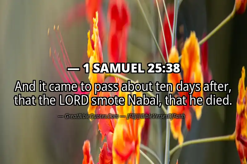 1 SAMUEL 25:38 Verse
