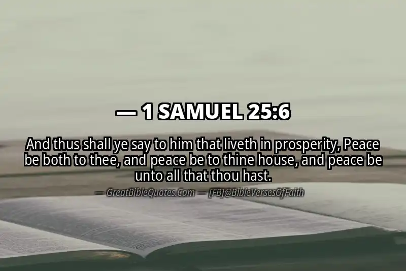 Bible verse: 1 SAMUEL 25:6 Image