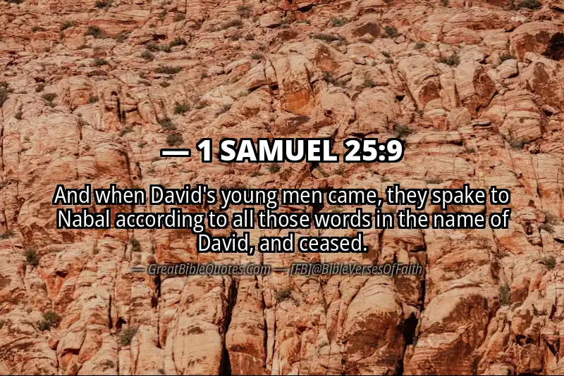Bible verse: 1 SAMUEL 25:9 Image