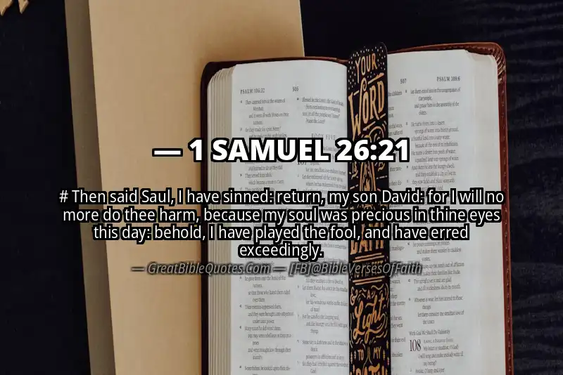 Bible verse: 1 SAMUEL 26:21 Image