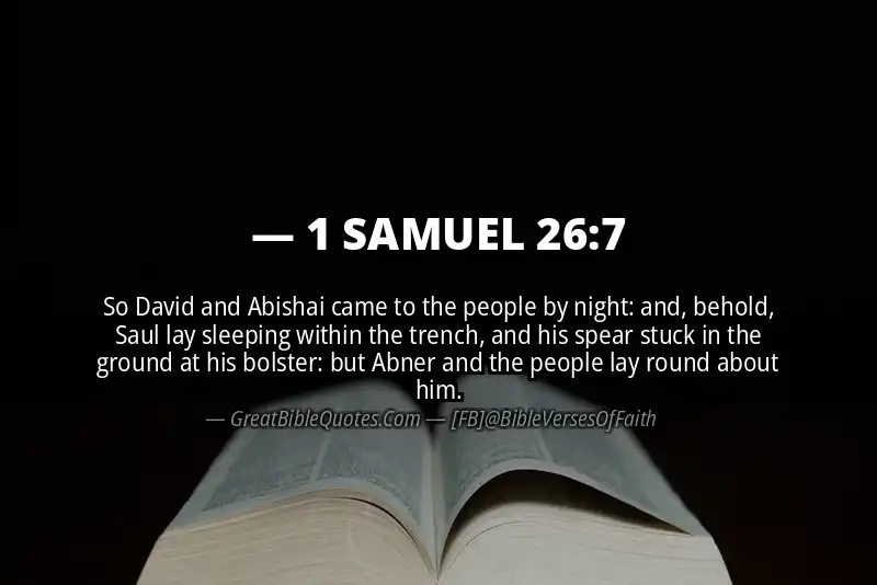 Bible verse: 1 SAMUEL 26:7 Image