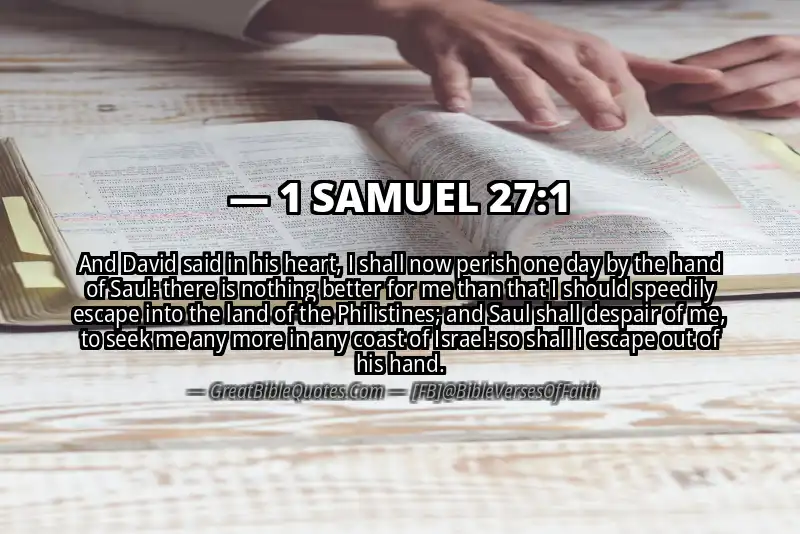Bible verse: 1 SAMUEL 27:1 Image