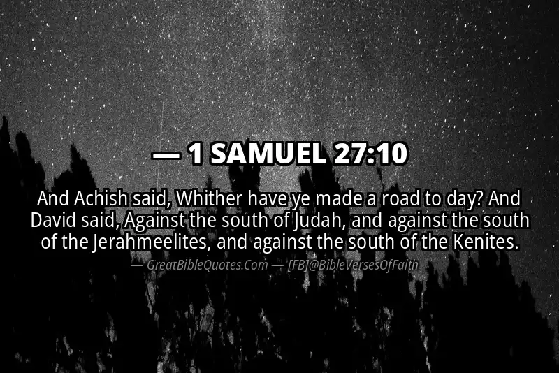 1 SAMUEL 27:10 Verse
