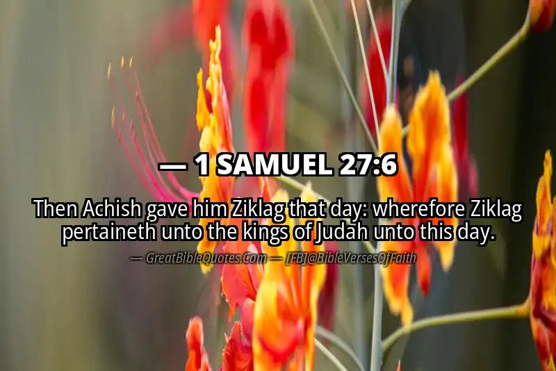 1 SAMUEL 27:6 Verse