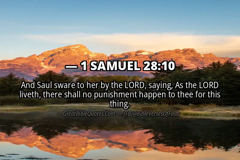 1 SAMUEL 28:10 Verse