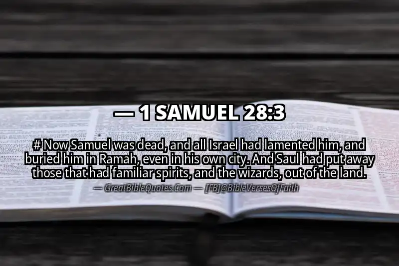 Bible verse: 1 SAMUEL 28:3 Image