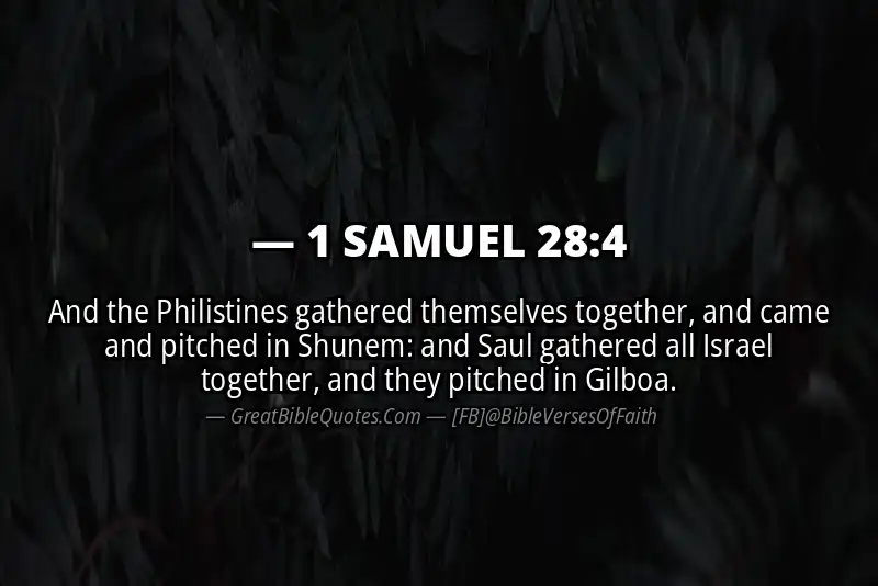 Bible verse: 1 SAMUEL 28:4 Image