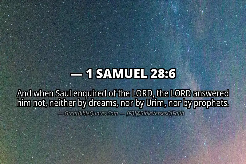 Bible verse: 1 SAMUEL 28:6 Image