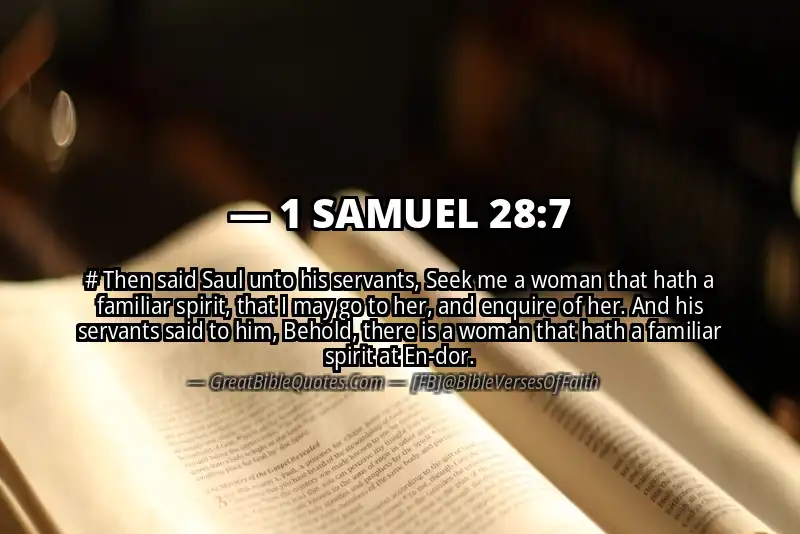 1 SAMUEL 28:7 Verse