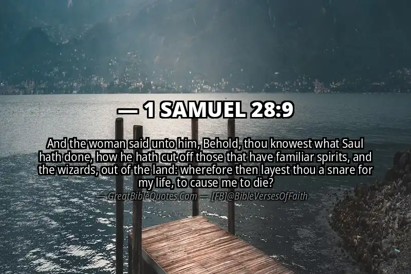 1 SAMUEL 28:9 Verse