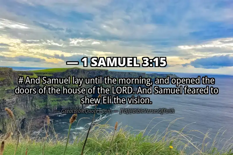 Bible verse: 1 SAMUEL 3:15 Image