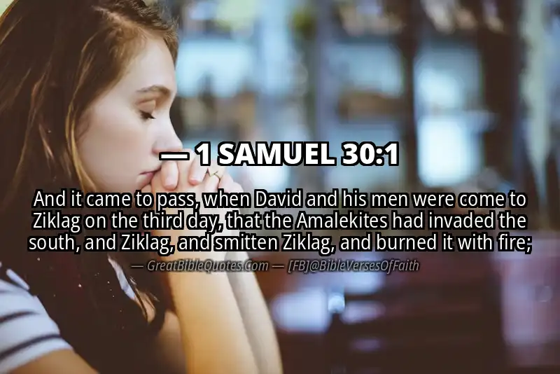 Bible verse: 1 SAMUEL 30:1 Image