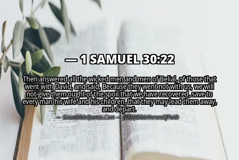 Bible verse: 1 SAMUEL 30:22 Image