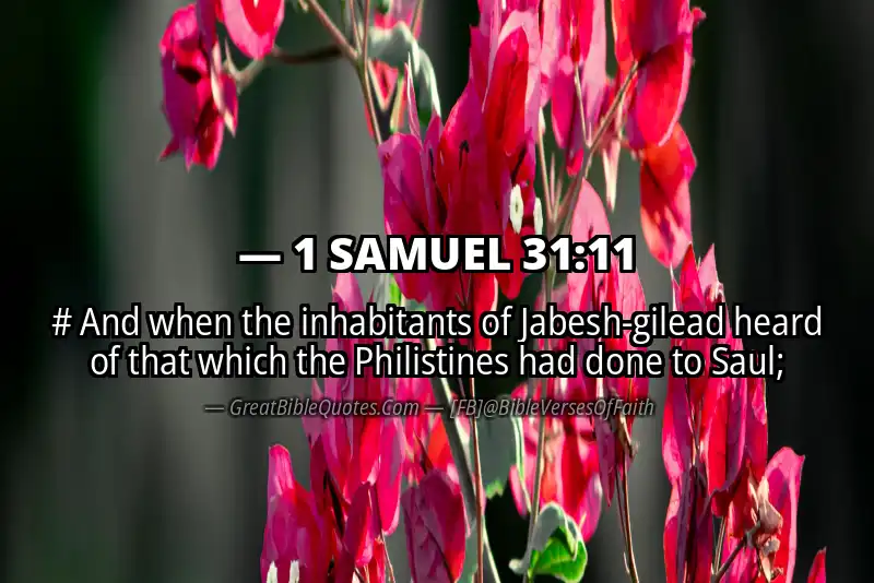 1 SAMUEL 31:11 Verse