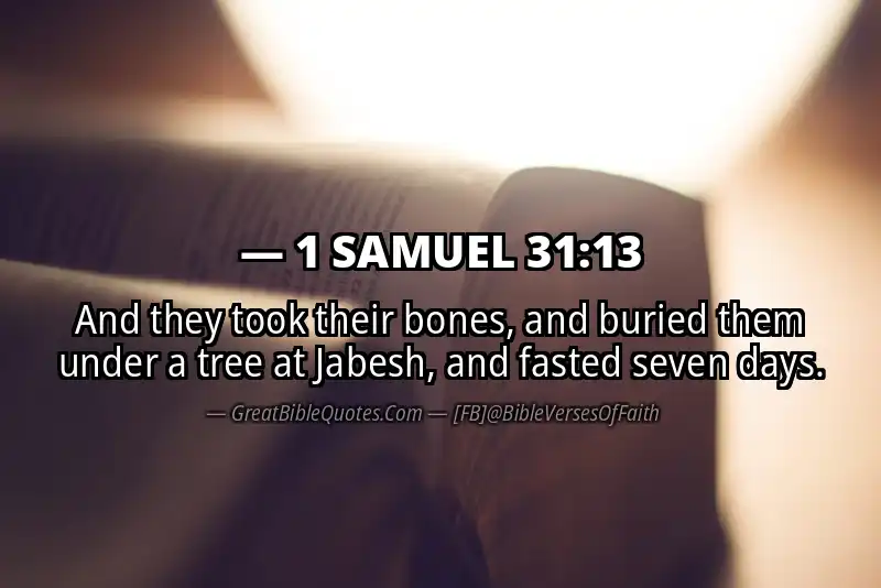 1 SAMUEL 31:13 Verse