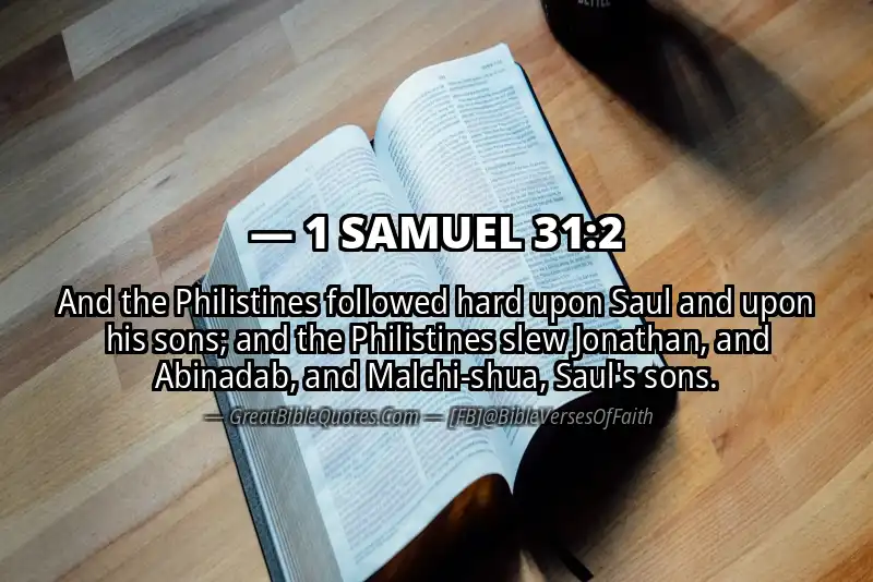 Bible verse: 1 SAMUEL 31:2 Image