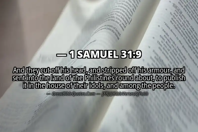 1 SAMUEL 31:9 Verse