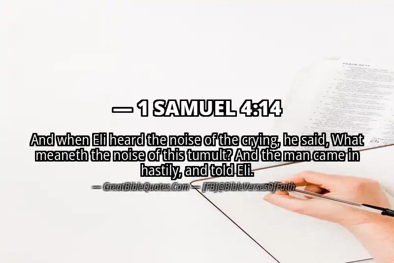 1 SAMUEL 4:14 Verse