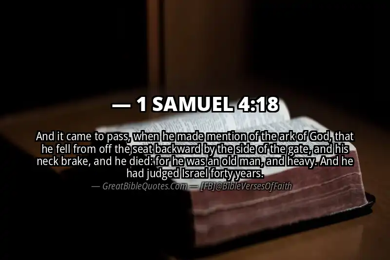 1 SAMUEL 4:18 Verse