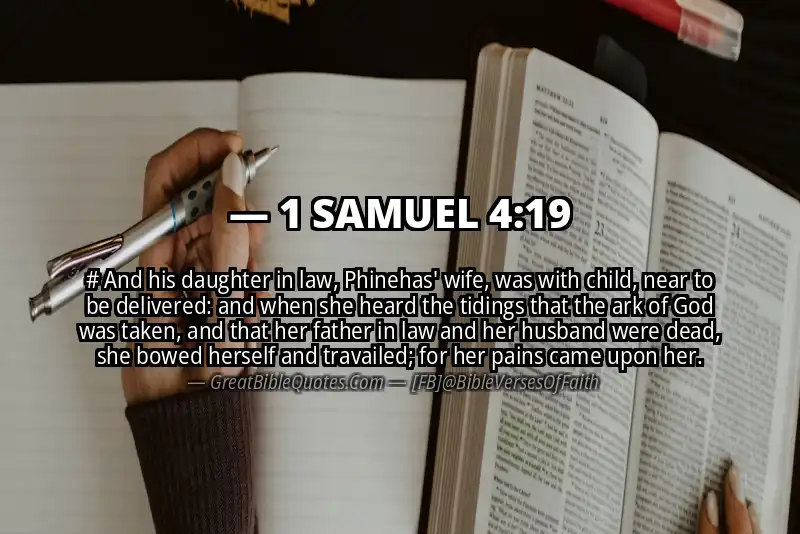 1 SAMUEL 4:19 Verse