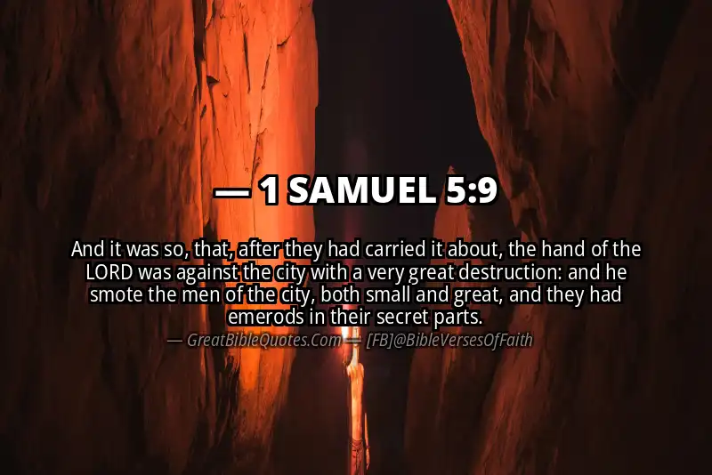 1 SAMUEL 5:9 Verse