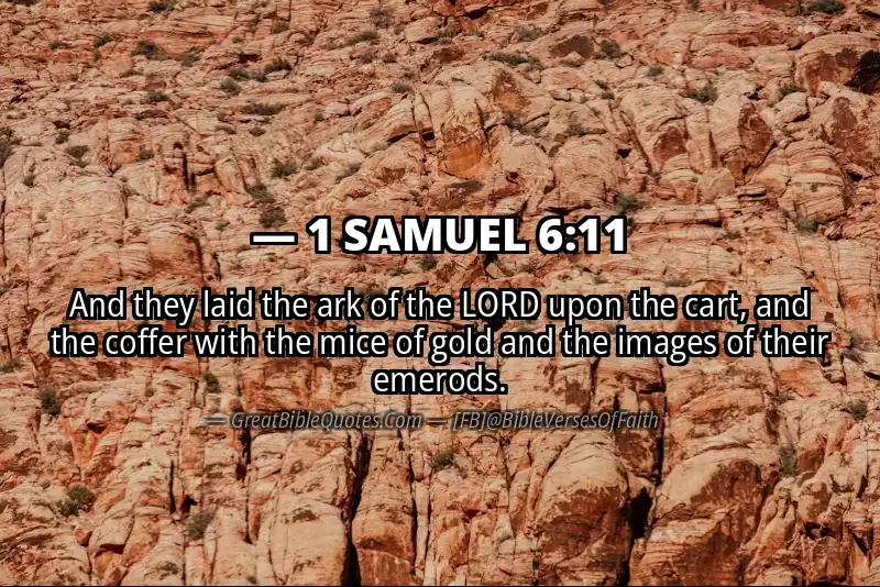 Bible verse: 1 SAMUEL 6:11 Image